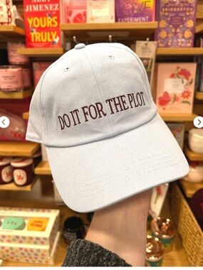Do It For The Plot Embroidered 🩵 Baseball Cap